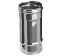 Дымоход одностенный D110 L=0,25м (нерж 0,5мм) FERRUM