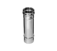 Дымоход одностенный D120 L=0,5м (нерж 0,5мм) FERRUM