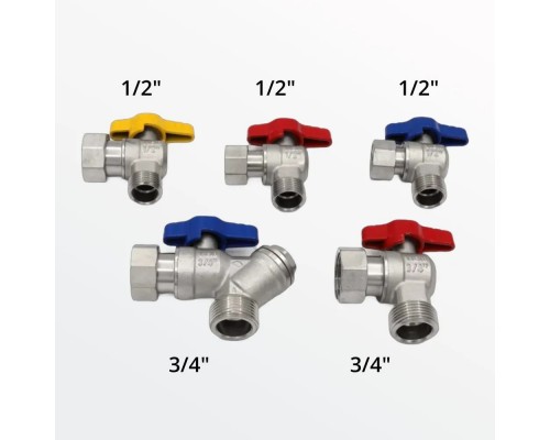 Набор кранов для газового котла 1/2"-3/4" TIM DE101K