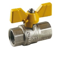 Кран газовый шаровой 1/2" вр/вр бабочка TIM