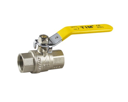 Кран газовый шаровой 1/2" вр/вр рычаг TIM Кран газовый шаровой 1/2" вр/вр рычаг TIM