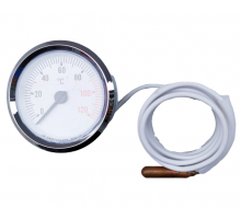 Термометр капиллярный (белый, хром. кольцо)