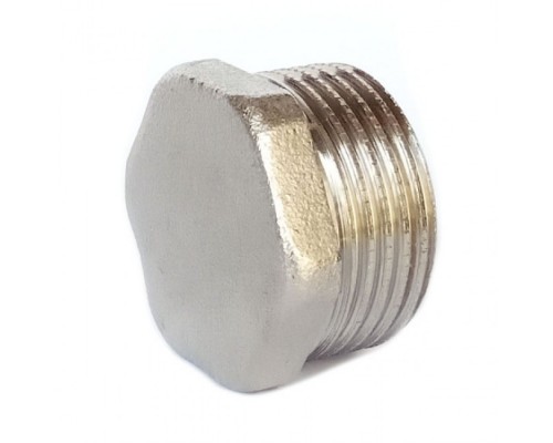 Заглушка никелированная 1-1/2" (Ду40) НР TIM Заглушка никелированная 1-1/2" (Ду40) НР TIM