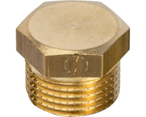 Заглушка латунная 1/2" (Ду15) НР TIM Заглушка латунная 1/2" (Ду15) НР TIM