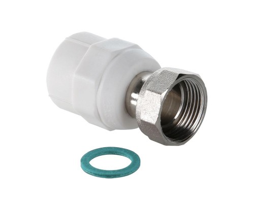 Муфта ПП с накидной гайкой D20х1/2" ВР Valtec Муфта ПП с накидной гайкой D20х1/2" ВР Valtec