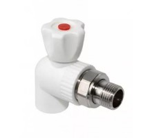 Кран шаровый для радиатора ПП 20 х 1/2" НР угловой (стальной шар) TIM